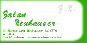 zalan neuhauser business card